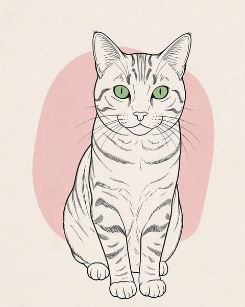 Minimal Line Art style example